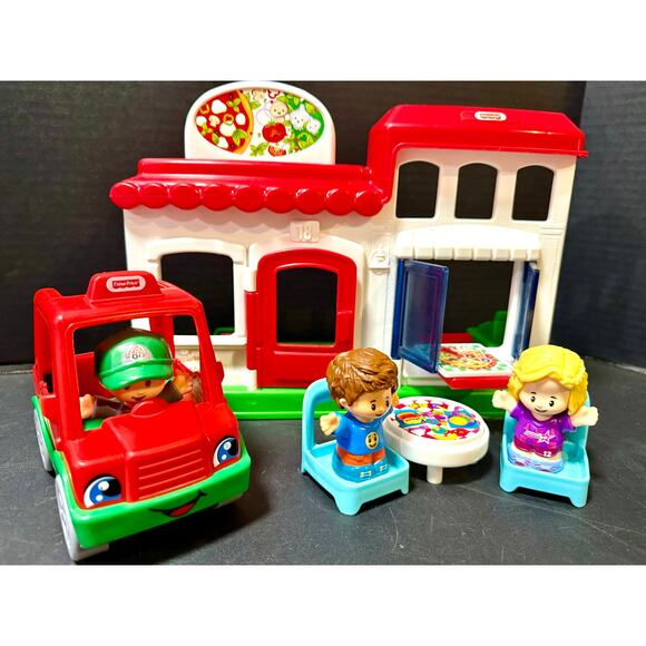 fisher-price Little People Playset We Deliver Pizza Place Delivery truck set - Picture 6 of 6